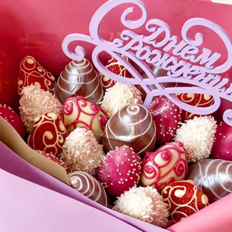 Букет из клубники Принцесса Рапунцель